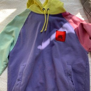 Teddy Fresh color block hoodie